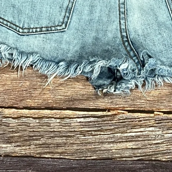 Free People Distressed Blue Jean Womens Denim Shorts Summer - Picture 5 of 5